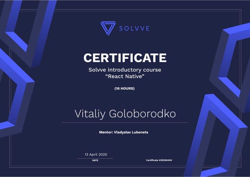 April, 2020. SOLVVE.