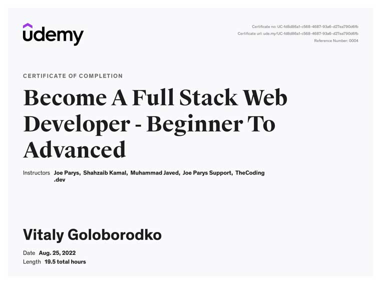 August, 2022. Udemy.